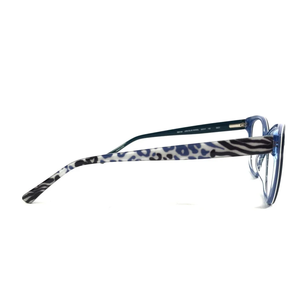 Bebe Eyeglasses Frames BB5194 400 BLUE ANIMAL Black Zebra Print 53-17-140